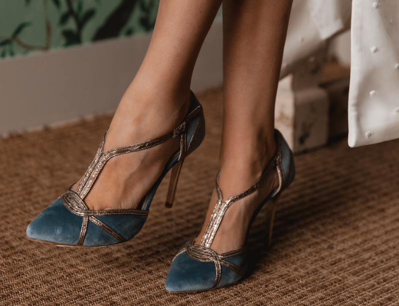 Ideas para elegir tus zapatos azules de novia