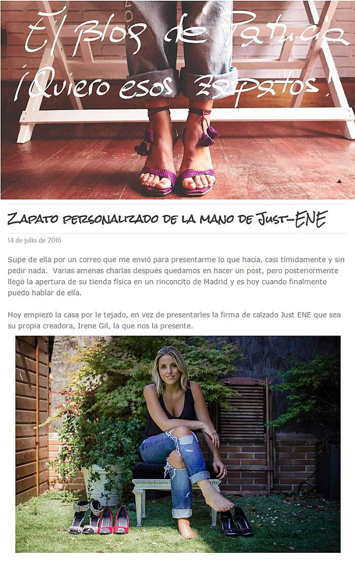 Zapato personalizado de Just-ENE en El Blog de Patricia - Quiero esos zapatos