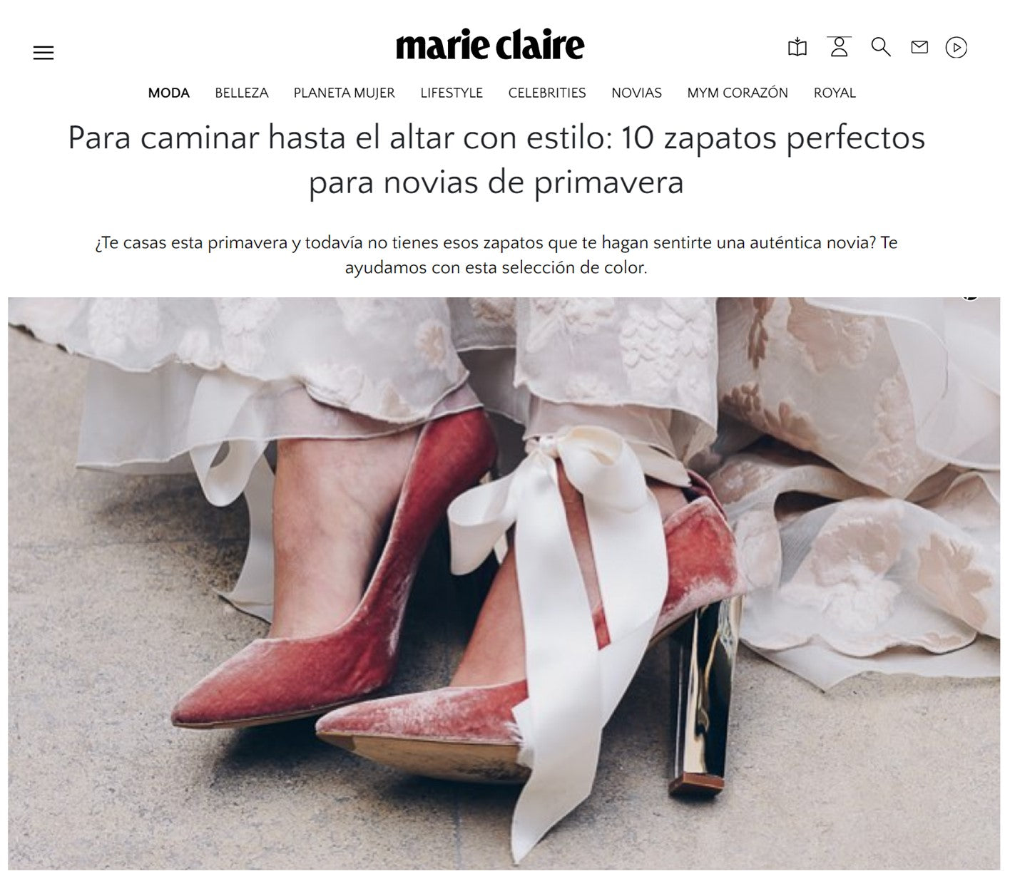 MARIE CLAIRE  | 10 ZAPATOS PERFECTOS PARA NOVIAS DE PRIMAVERA