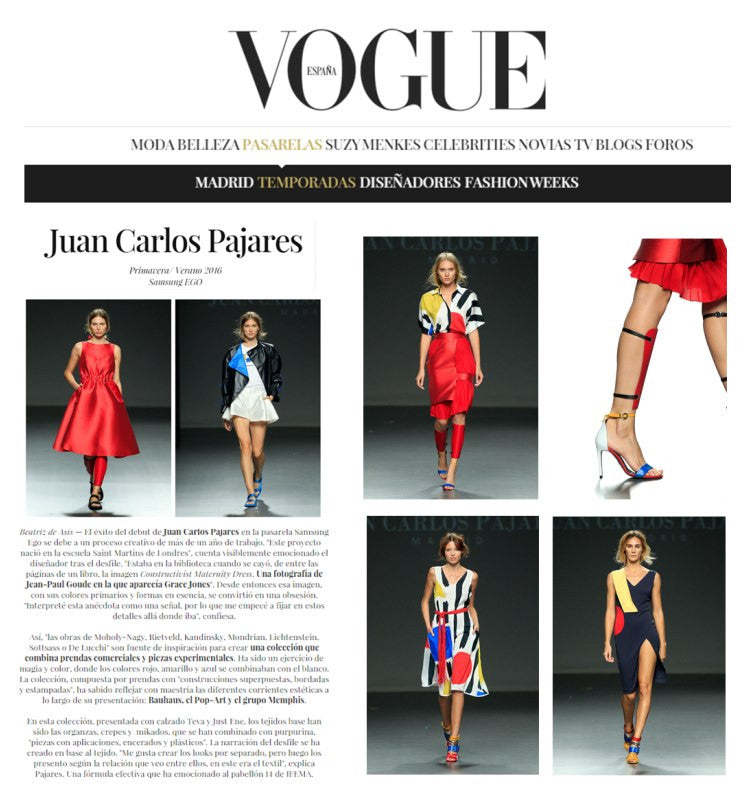 Desfile de JC Pajares con zapatos Just-ENE en Vogue