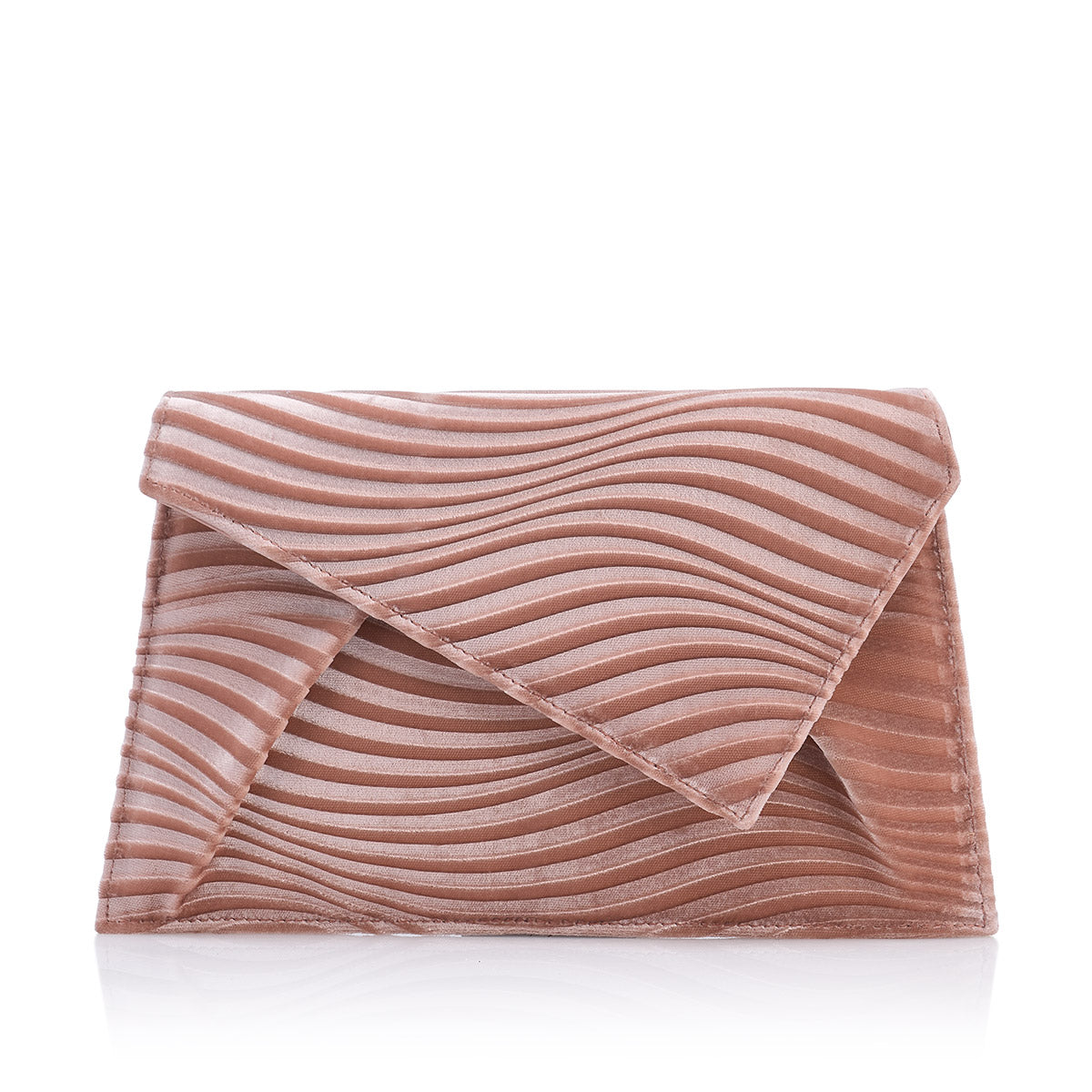 BOLSO SOBRE TERCIOPELO NUDE ONDAS