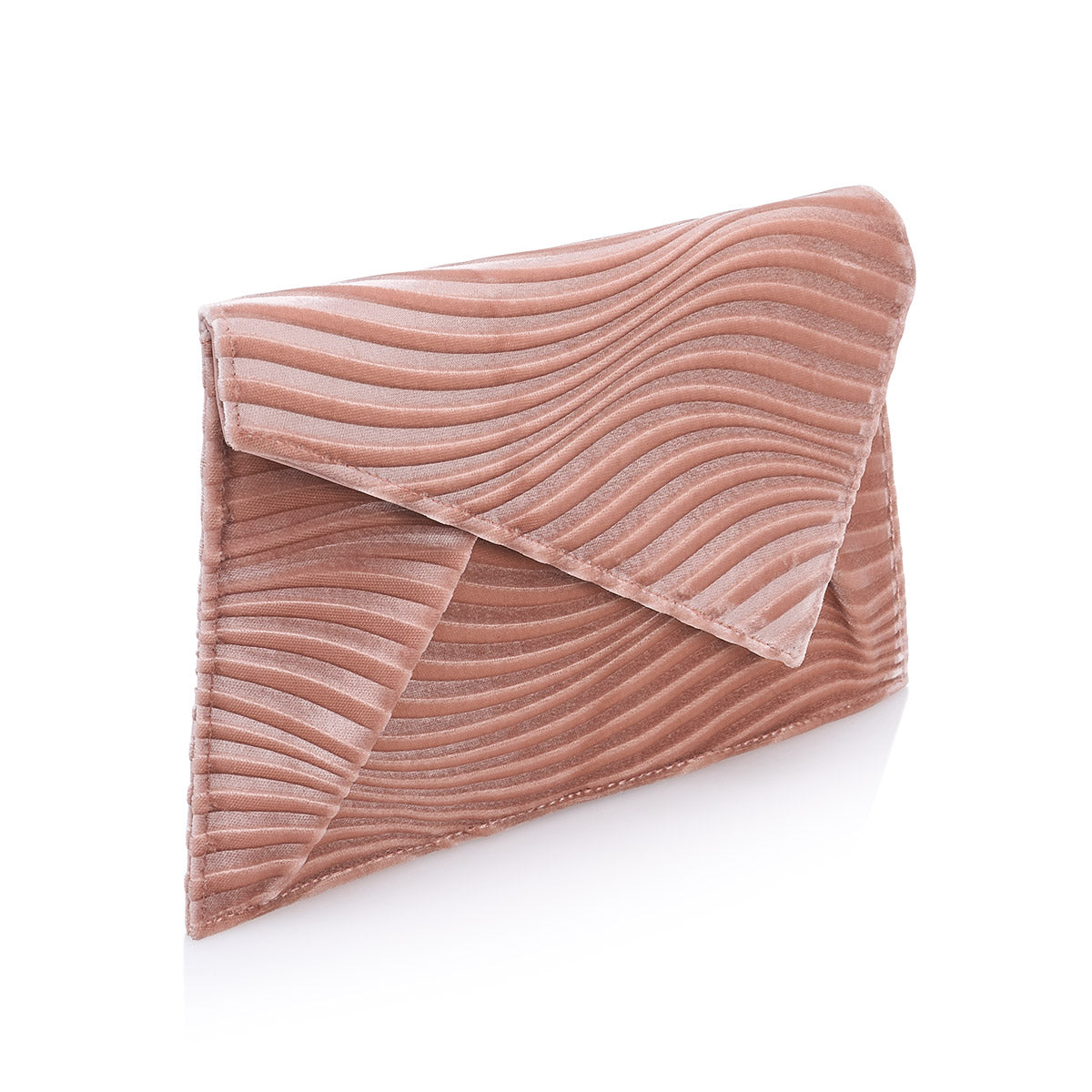 BOLSO SOBRE TERCIOPELO NUDE ONDAS