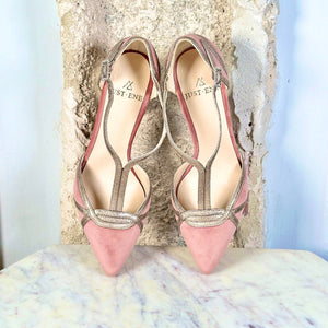 NUDE AND OLD SILVER SHOES SIZE 35