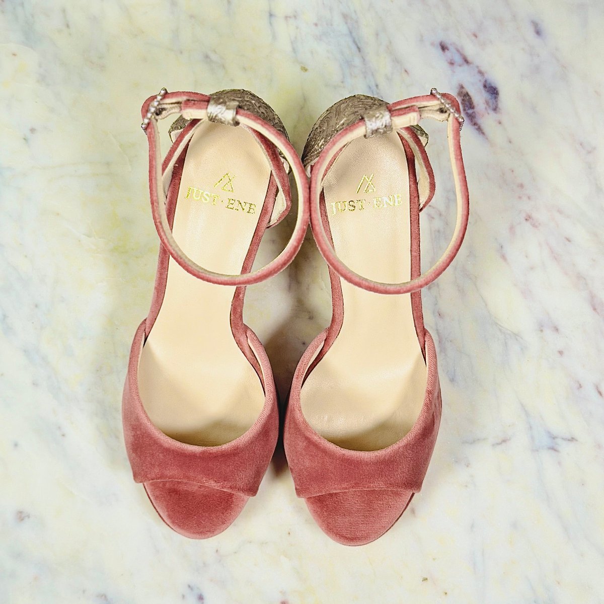 NUDE VELVET SANDAL T. 36