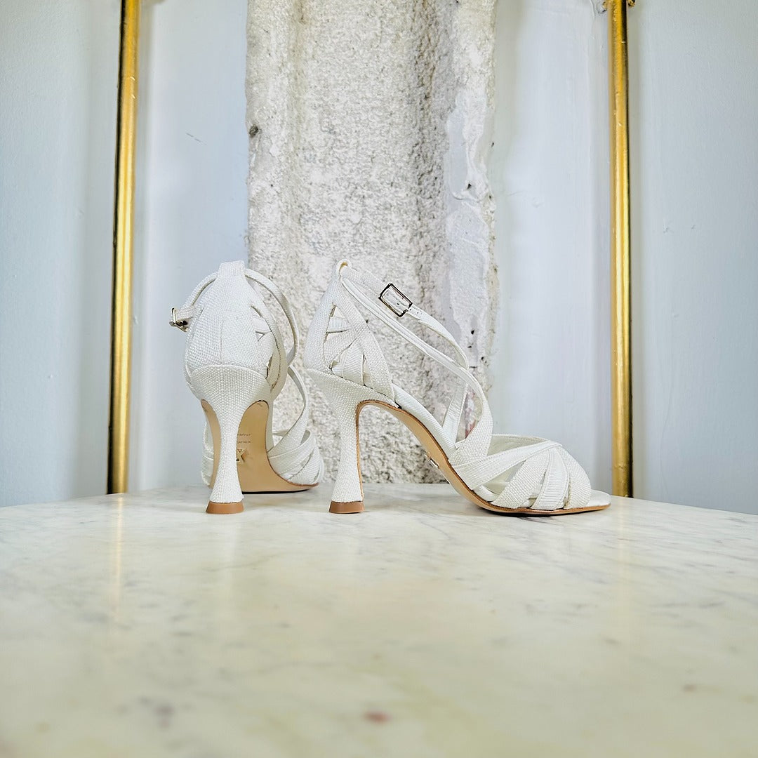 FIORE LINEN SANDAL (8,5cm)