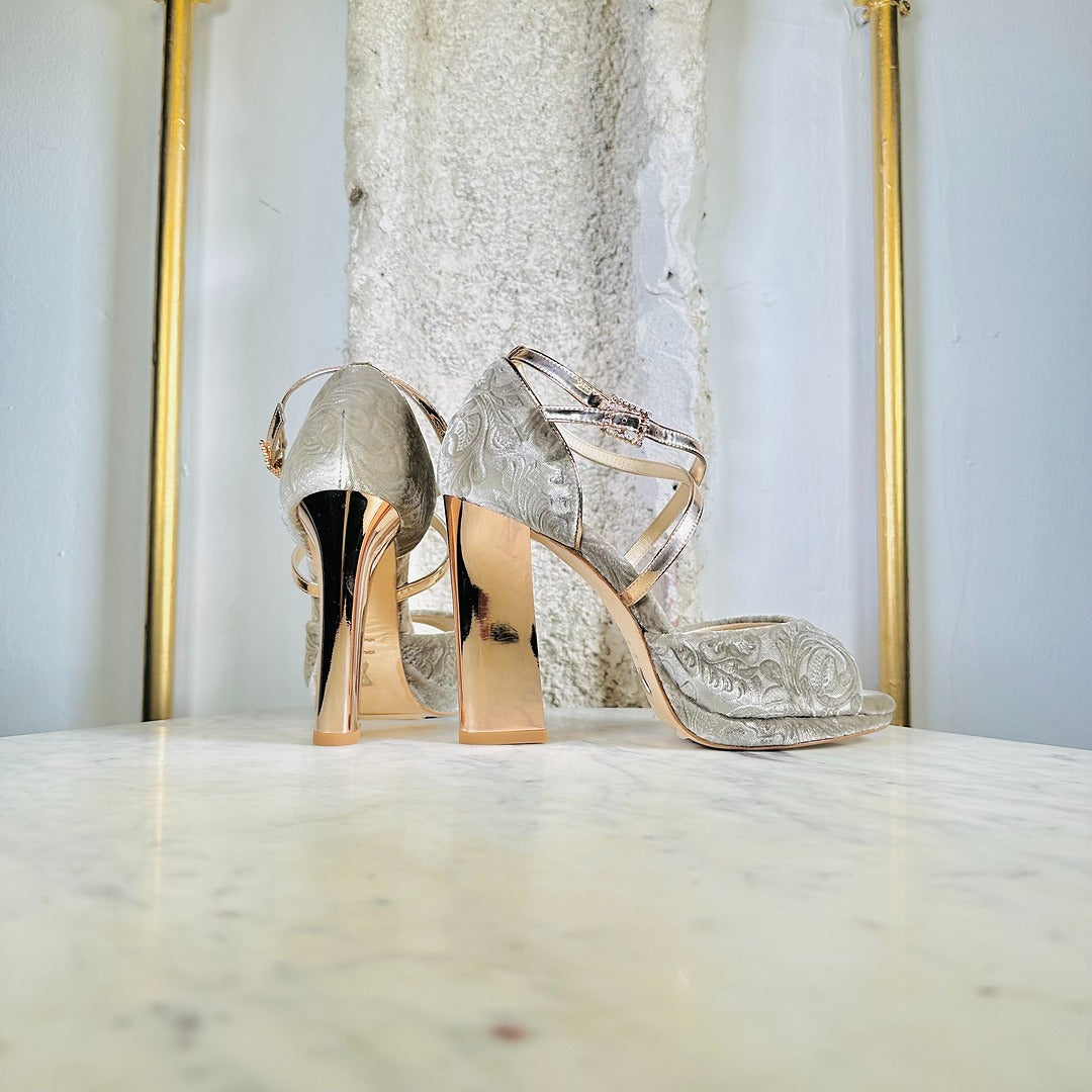 TAUPE BLUME SANDAL (10cm)