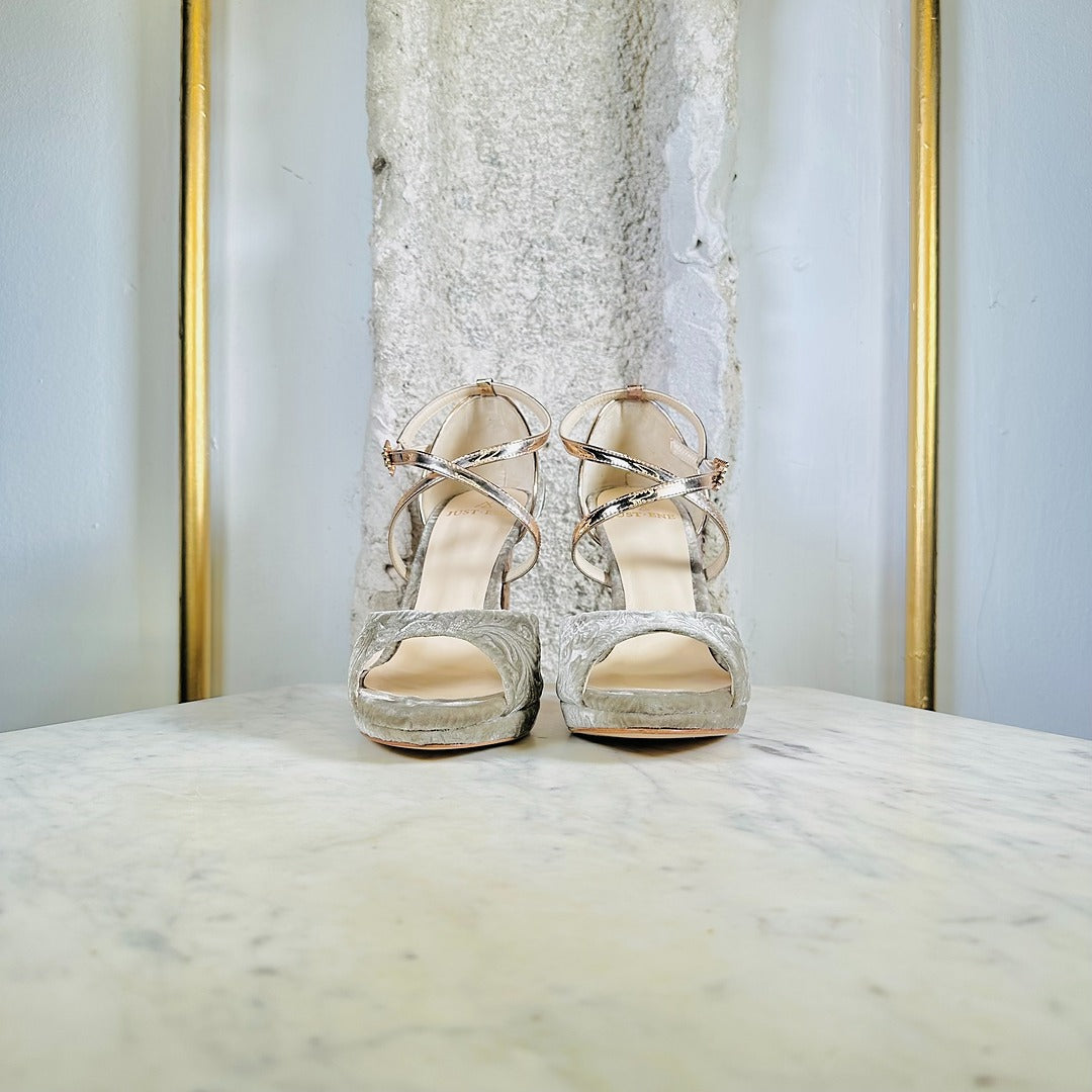 TAUPE BLUME SANDAL (10cm)