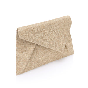 Shoulder bag with tweed fabric in pastel tones