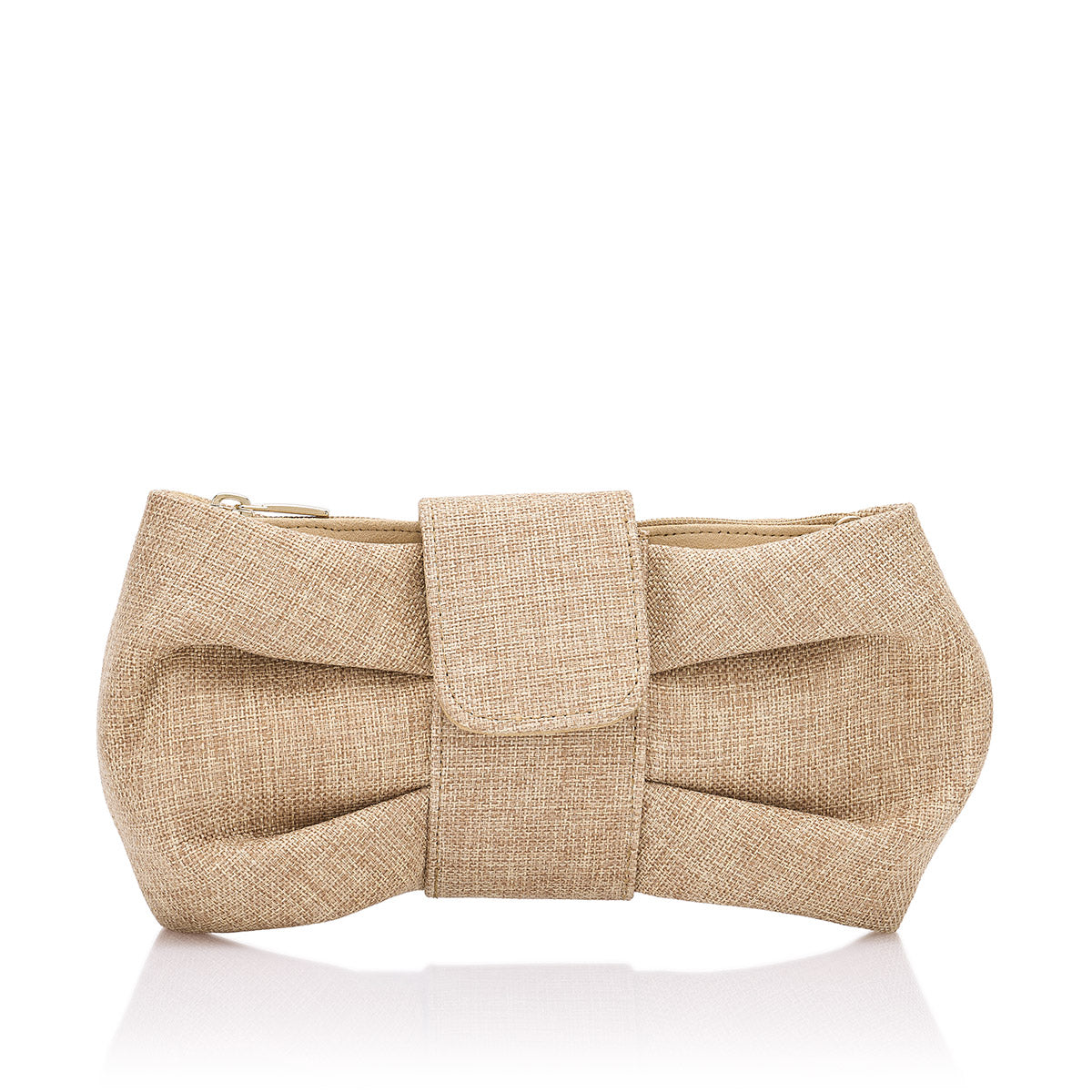 STRIPED OIL GREEN VELVET BAG