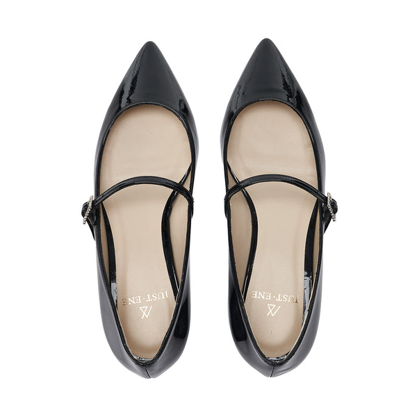 Mary-Jane Black, bailarina en charol con hebilla joya Just-Ene