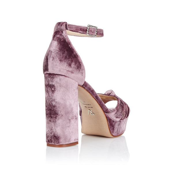 Sandal Tacon Malva Poème Sandalias Rosa Malva De Terciopelo Con