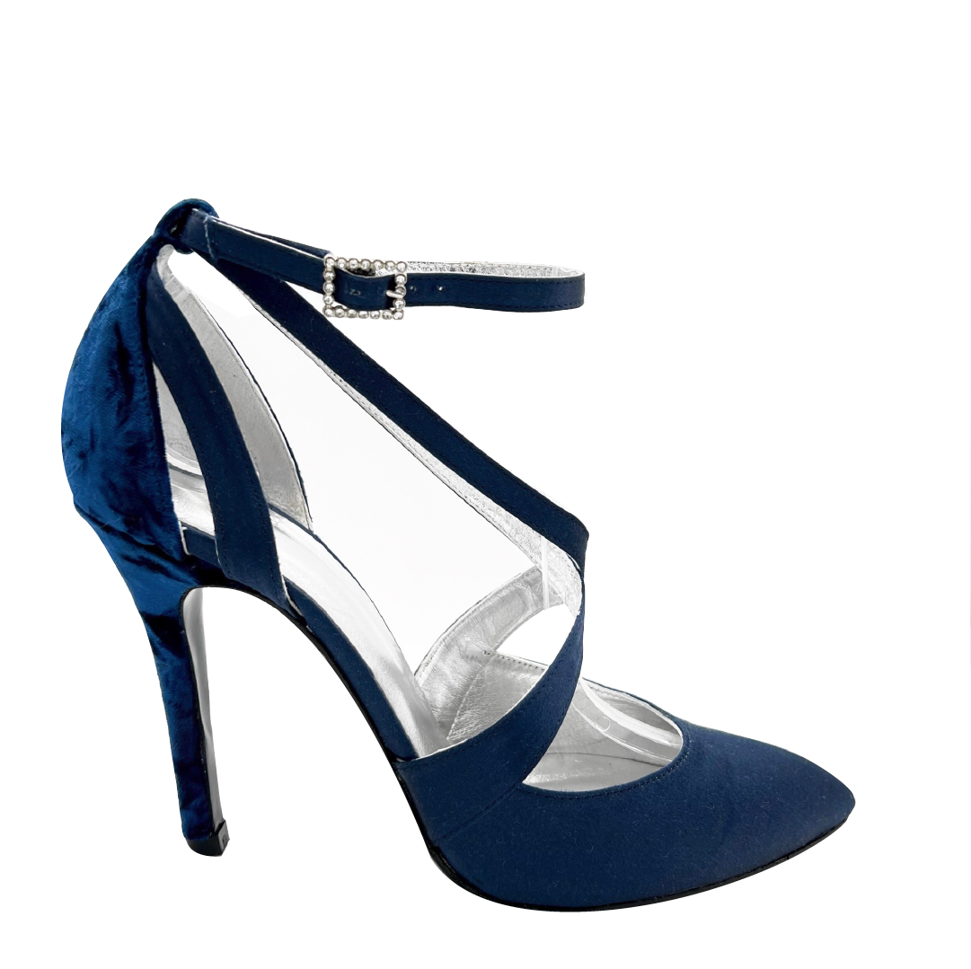 Navy blue t strap 2025 heels