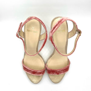 PINK AND GOLDEN SANDALS SIZE 39