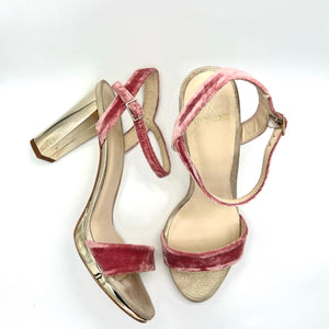 PINK AND GOLDEN SANDALS SIZE 39