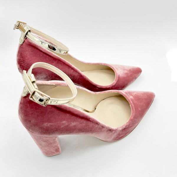 Velvet heels Aquazzura Pink size 39 EU in Velvet - 37570018