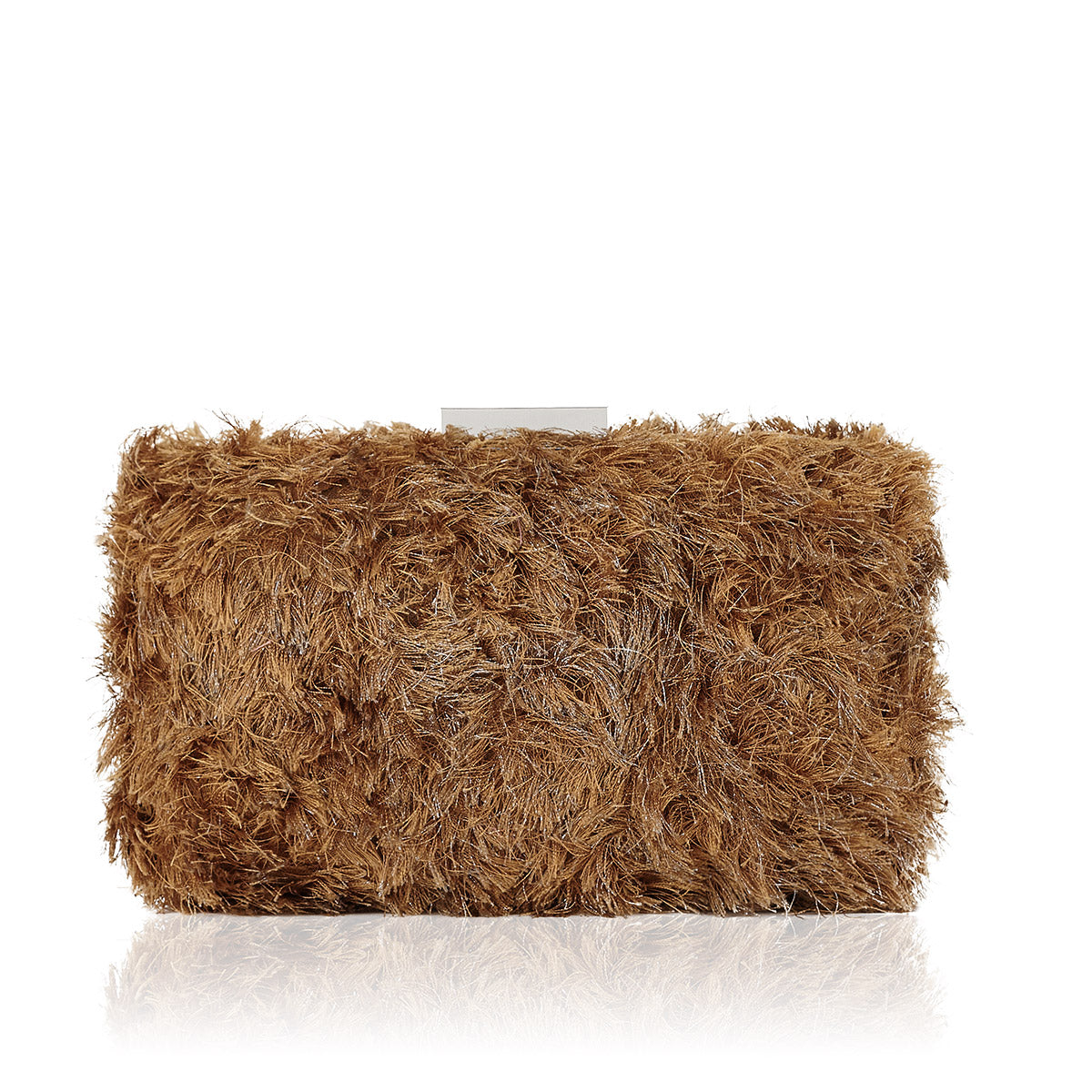 CLUTCH PELUCHE MOSTAZA - Just-ENE